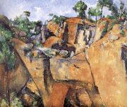 Paul Cezanne landscape rocks painting